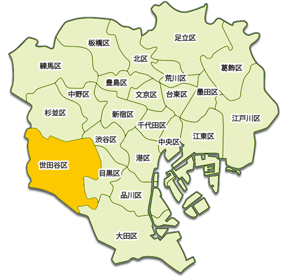 東京23区の地図